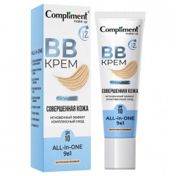 BB-крем для лица, Compliment (Комплимент) 35 мл Совершенная кожа 9в1 SPF10 тон натурально-бежевый